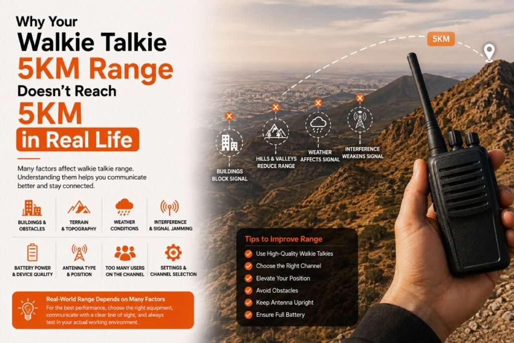 walkie talkie 5km range